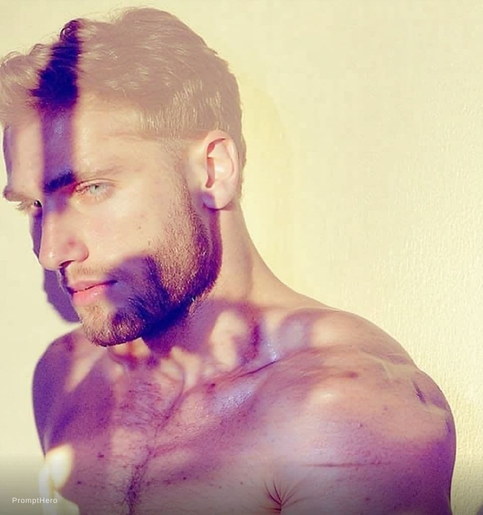 AI generated: Naked Man handsome