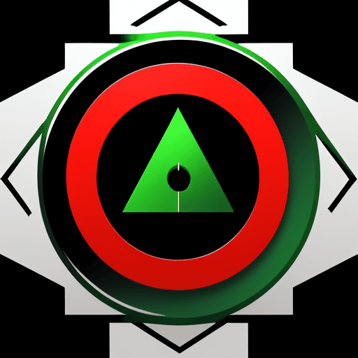 AI generated: logo of company, picture hacker,color red,green,white,black,blue