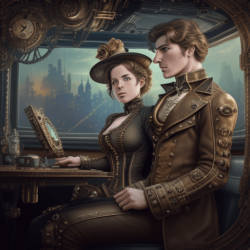 AI generated: high quality, 8K Ultra HD, Steampunk Time Voyager, Embark on a thrilling journey through time in a s...