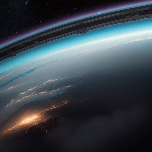 AI generated: Photo of a ultra realistic, a view from space over Mexico, the god Tlaloc creates rain over Mexico