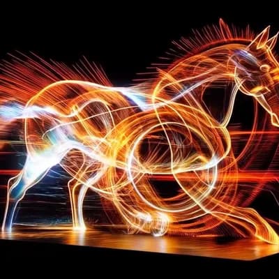 AI generated video: Image is a digital painting with an abstract style, featuring a dreamlike and ethereal composition. ...