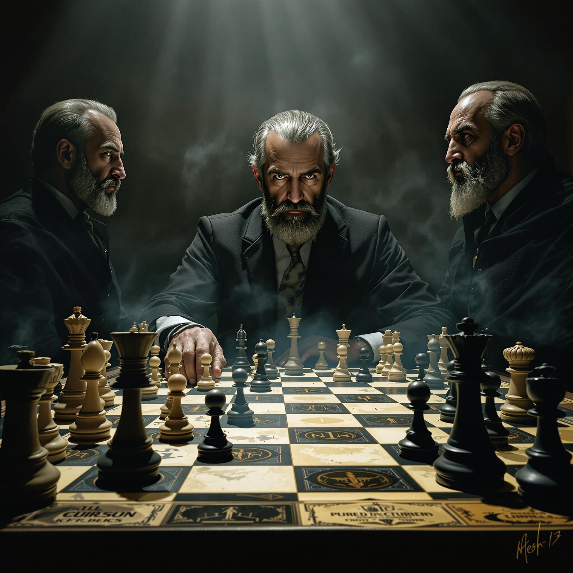 AI generated: Um retrato artístico do xadrez como um esporte intelectual e atemporal praticado ao longo das década...