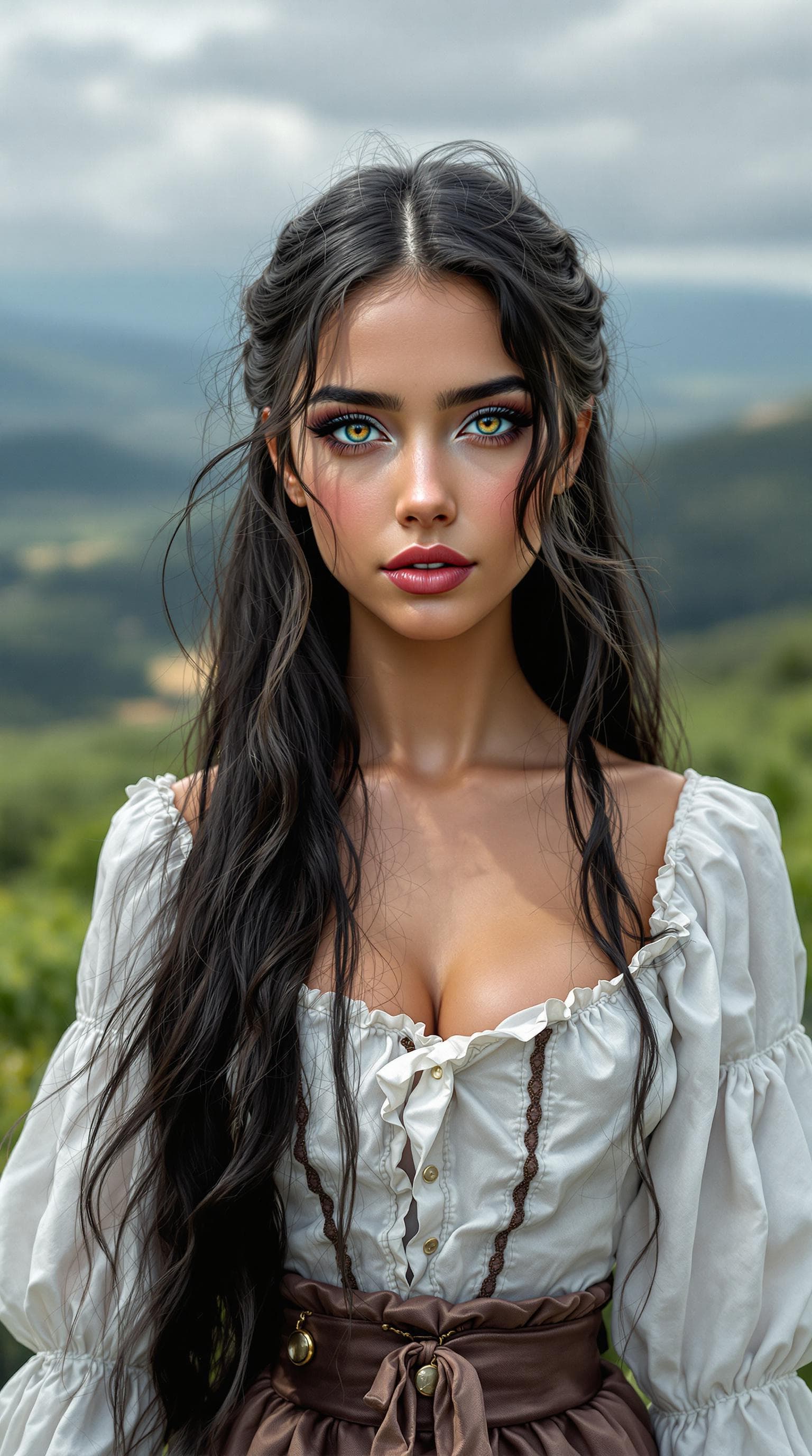 AI generated: a professional photo of a exceptionally of the most beautiful Mexican girl in the world, (age 18), (...