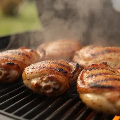AI generated video: fried grill chicken
