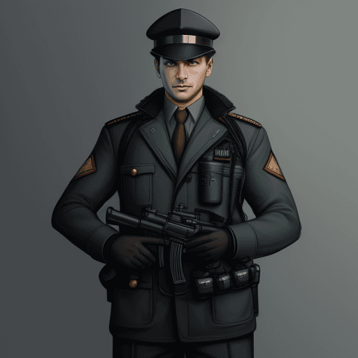 AI generated: detective FSB in uniform
