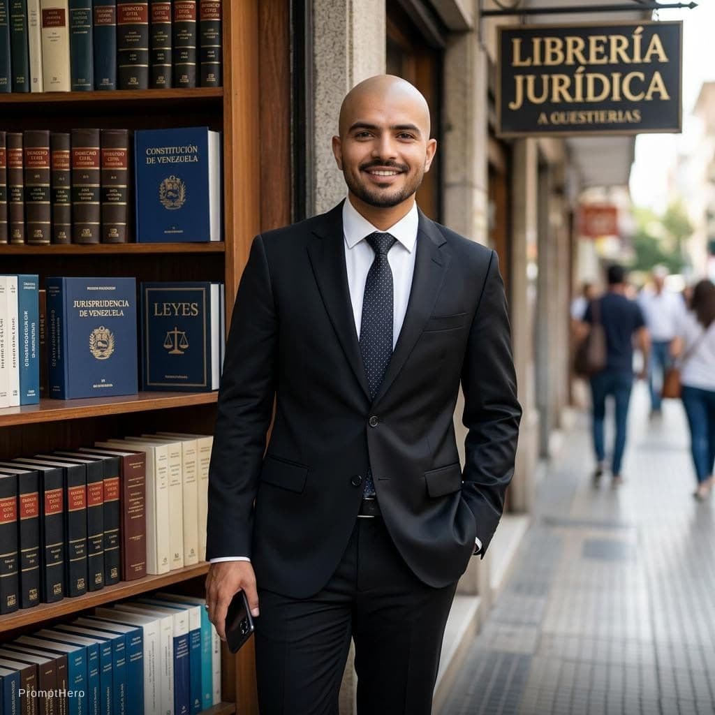 AI generated: an image of an attractive venezolano lawyer dressed in a designer suit.  Very stylish and handsome w...