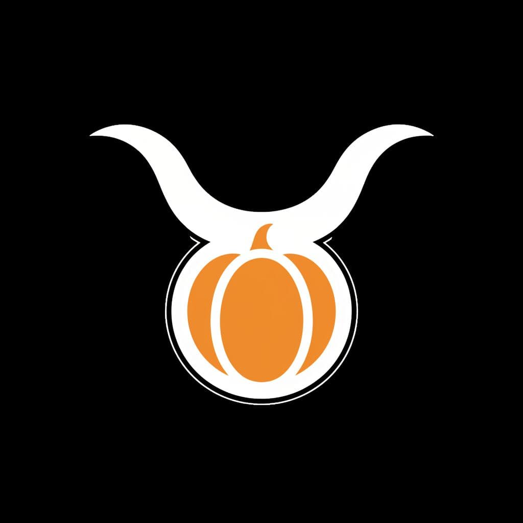 AI generated: Recreate attached image with White background and white outline, white taurus horns instead of black...