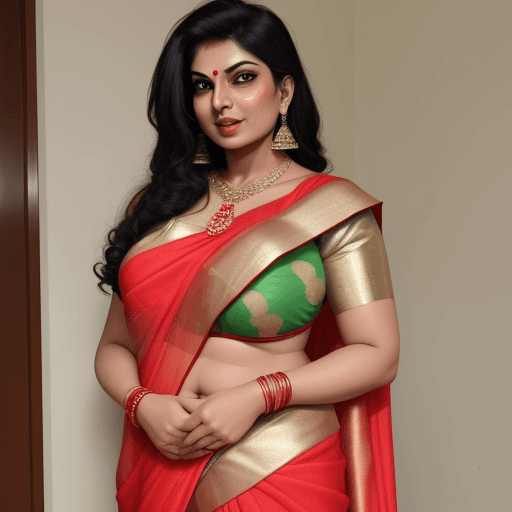 AI generated: Desi aunty hot in saree