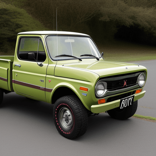 AI generated: Picture of 1970 mitsubishi colt T120 pickup