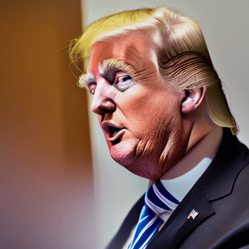 AI generated: Photography of Donald Trump being a feminist