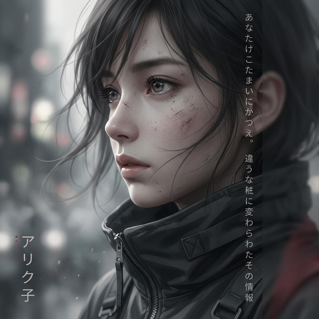 AI generated: A breathtaking ultra-realistic anime-style portrait poster of a mysterious young woman, inspired by ...