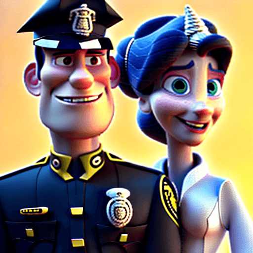 AI generated: Disney Pixar film poster, a man with high top fade haircut, handsome and evil face wearing a long sl...