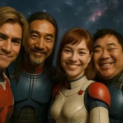 AI generated video: smiling people picture 