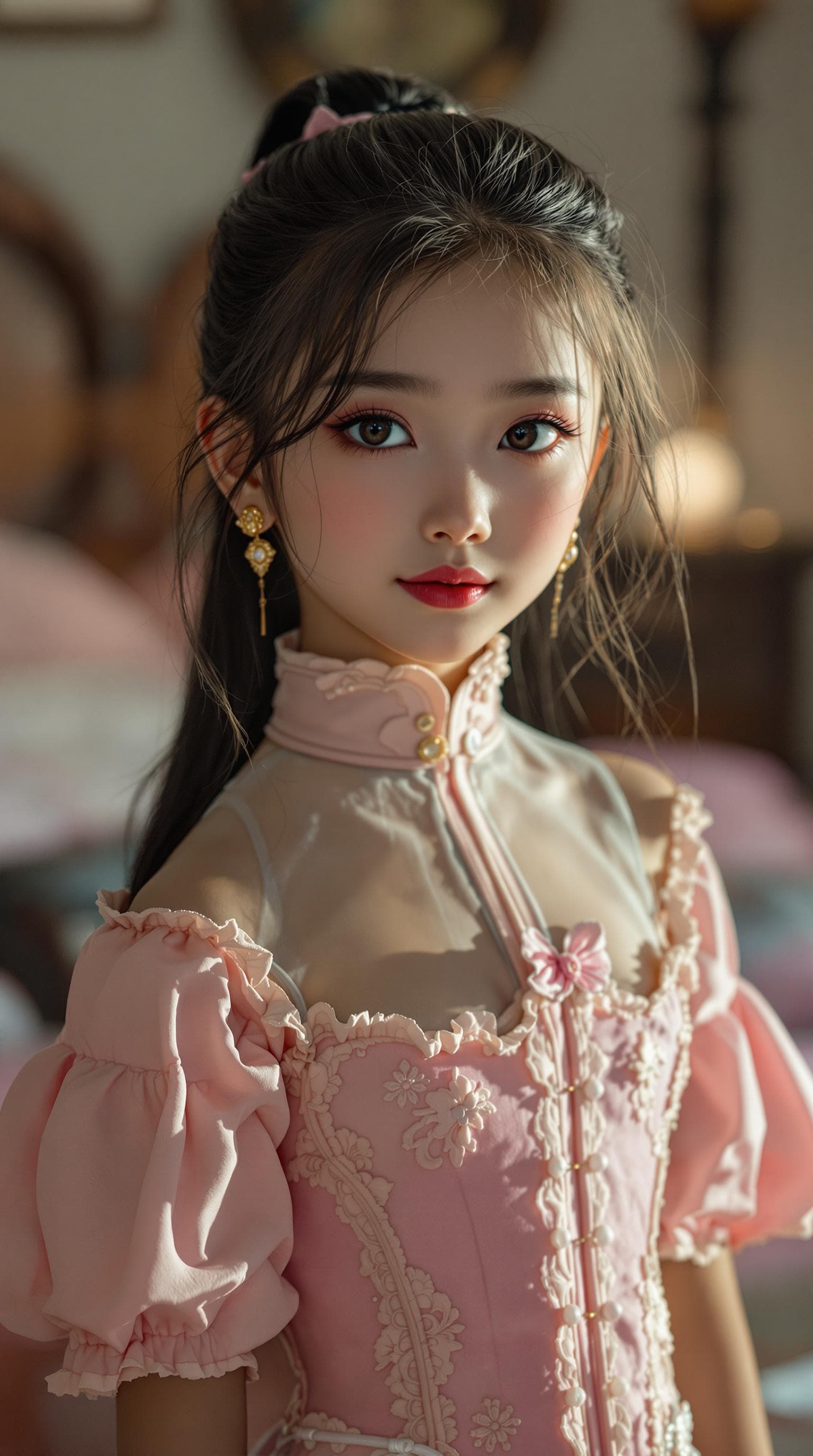 AI generated: a professional photo of a exceptionally beautiful girl in the world (age 7), (seven year old), Chine...