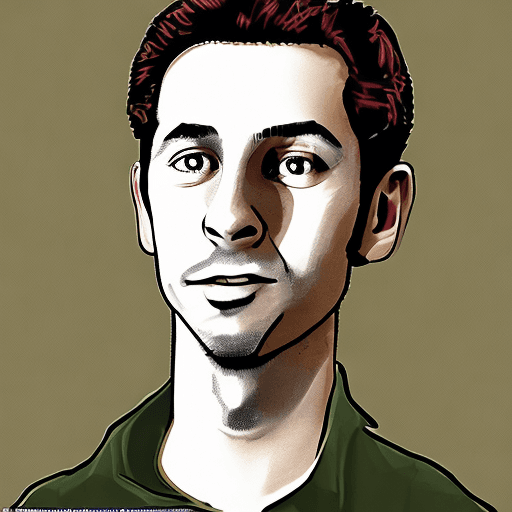 AI generated: Heres Johnny, but its a software engineer merging code