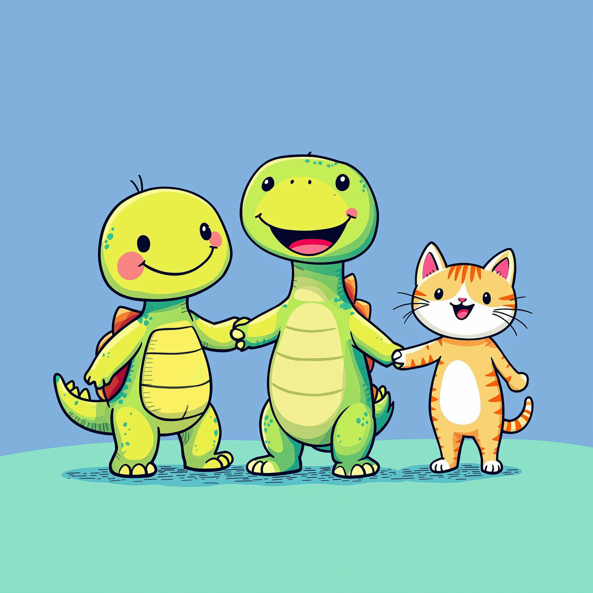AI generated: Create a bright, colorful, cartoon-style illustration with a hand-drawn feel.  The artwork should fe...