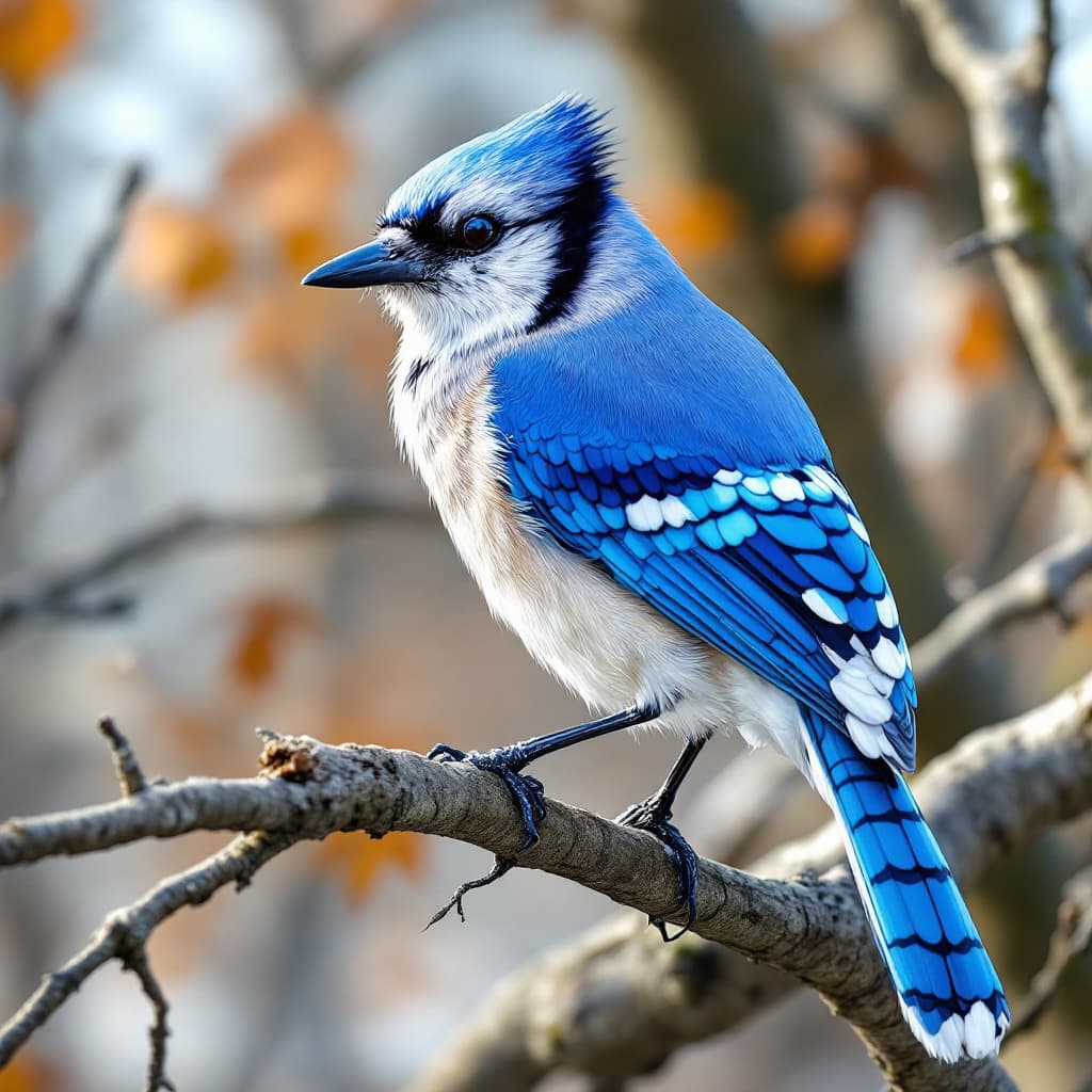 AI generated: a blue jay in manga style

