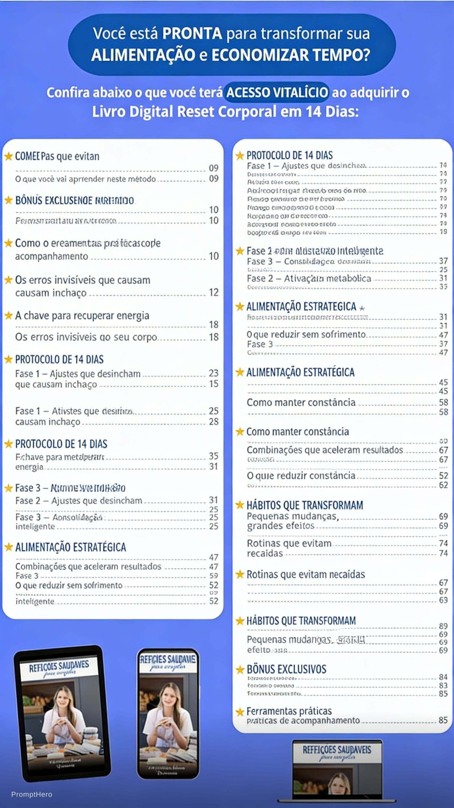 AI generated: Crie uma página de ebook digital em português brasileiro com layout idêntico em estrutura ao modelo ...