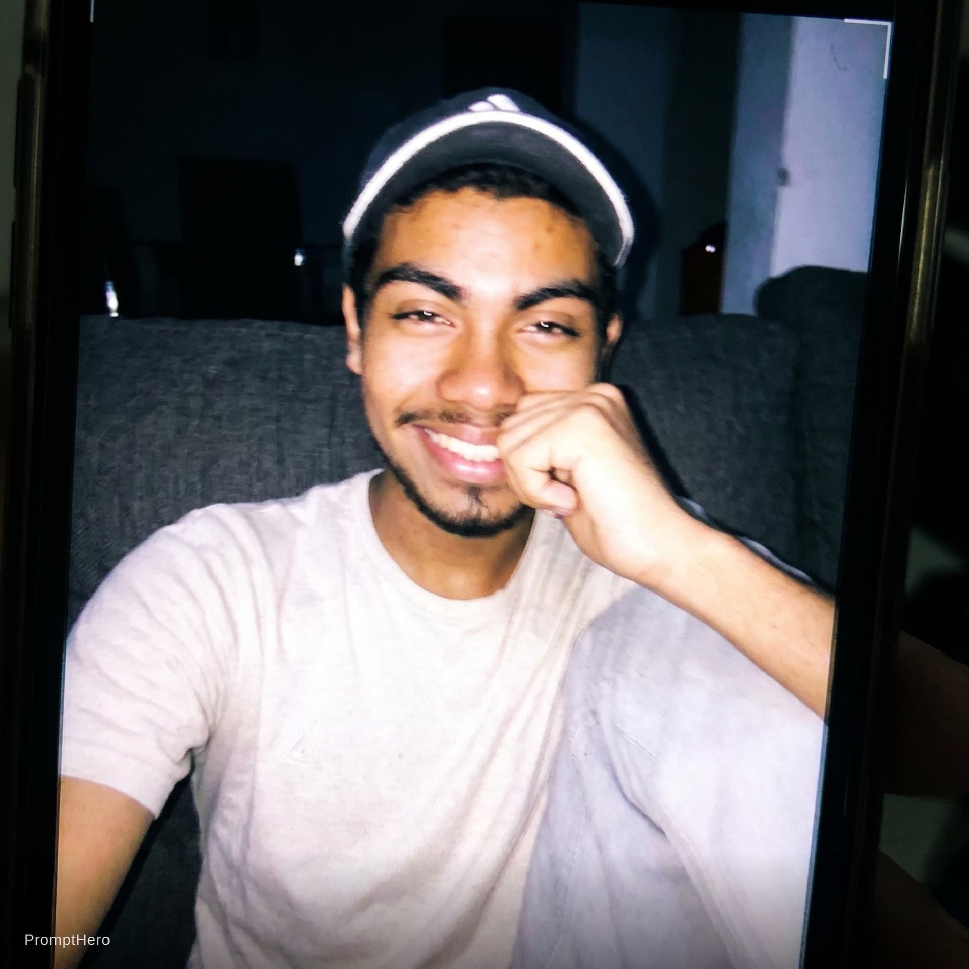 AI generated: Using the uploaded reference photo, create a standard iPhone selfie with flash. There's no clear sub...