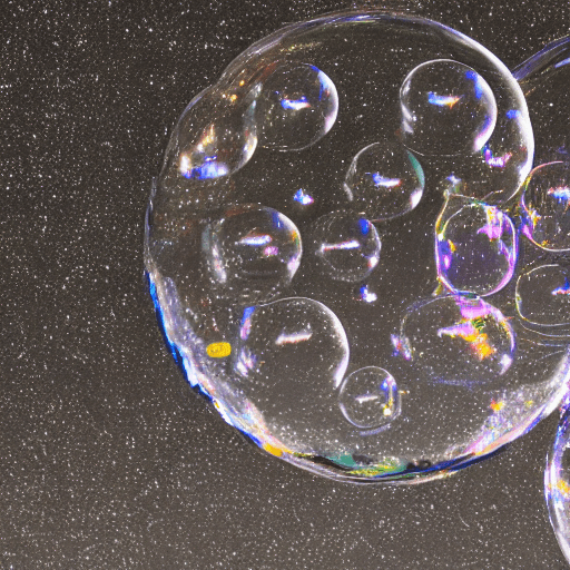 AI generated: image of a three full of rising bubbles