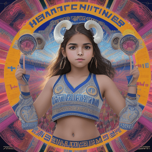 AI generated: Festival Latino, Festival, Latino, 2023, Hightstown, NJ, Rams, corporate, banner, cheerleader, young...