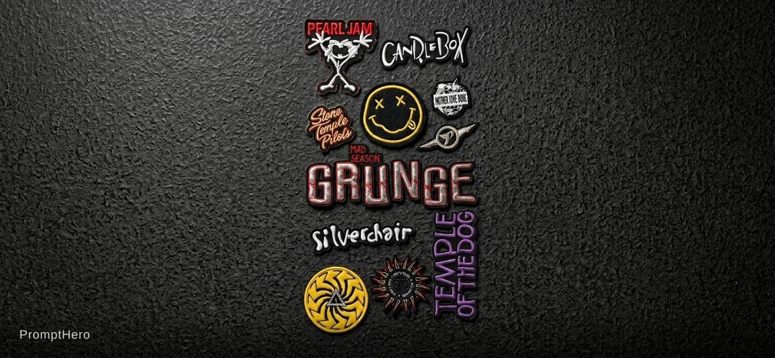 AI generated: Change the background to a matte black hammertone texture and make the text and the logo's more bold...