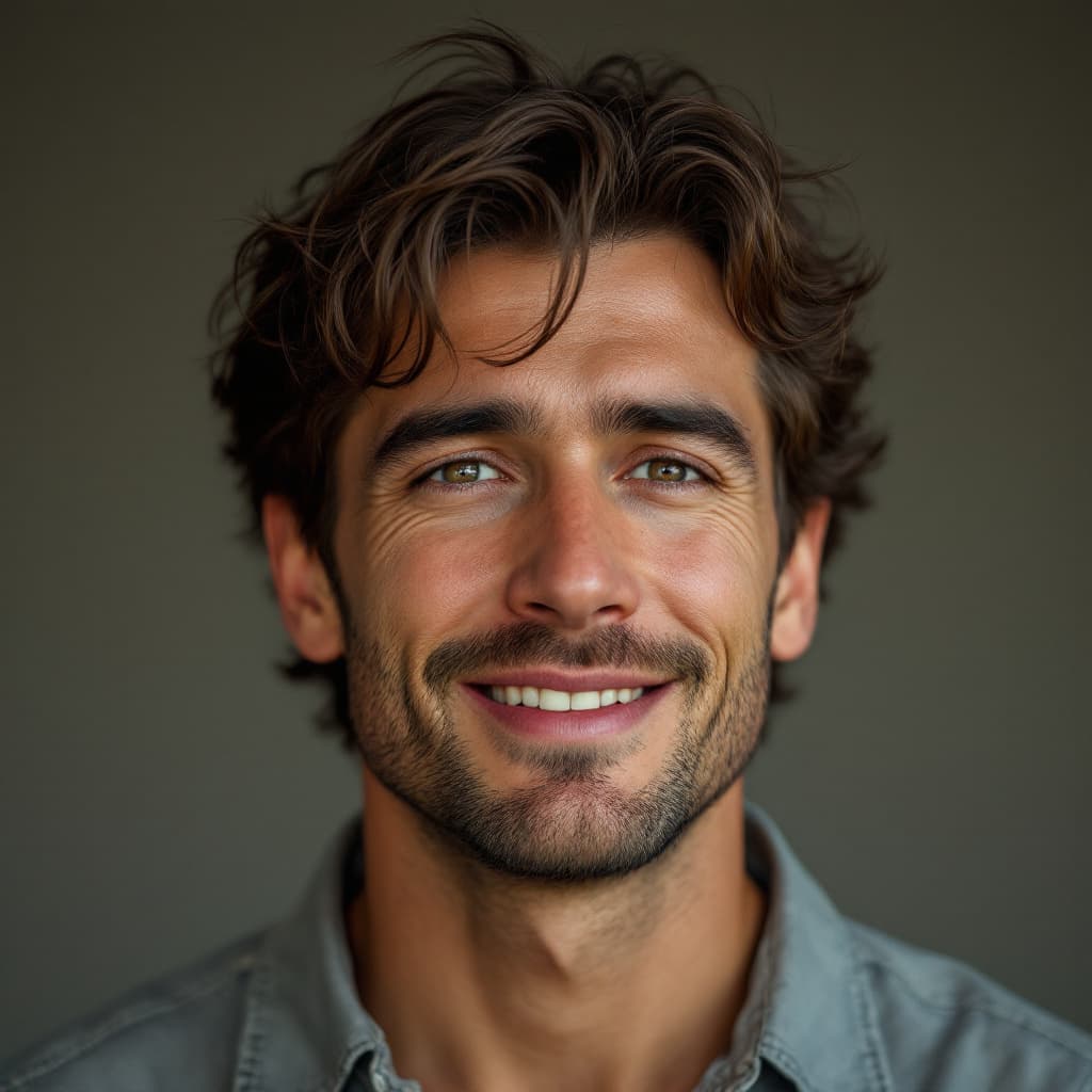AI generated: Generate a highly realistic, high-resolution photo of an man in his 20s, with brown hair and natural...
