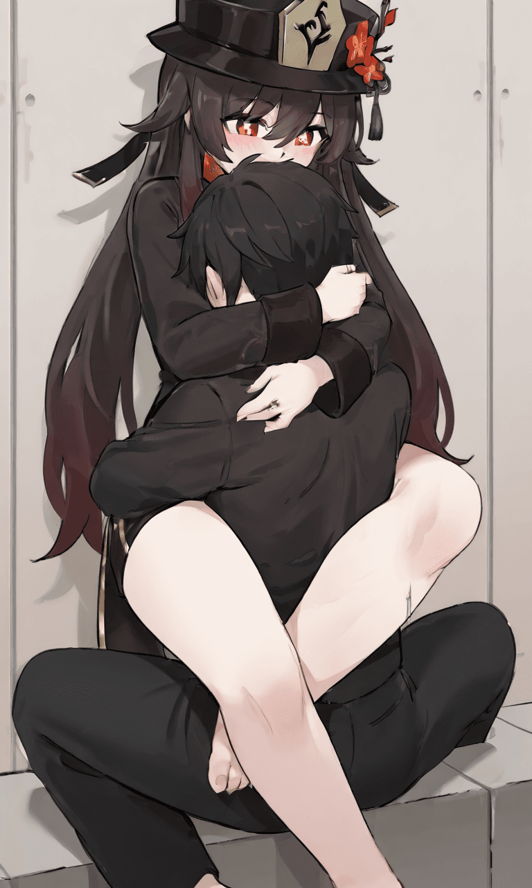 worship thigh/leg and head_between_thighs (逆肩車)(クンニ)