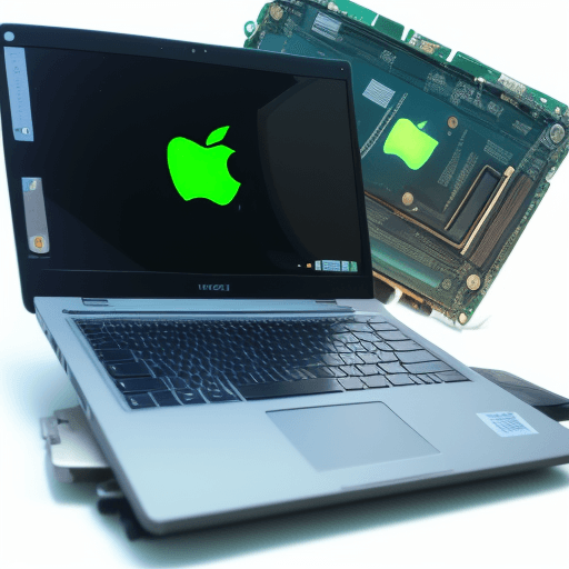 AI generated: Laptop repair service master repairing laptop
