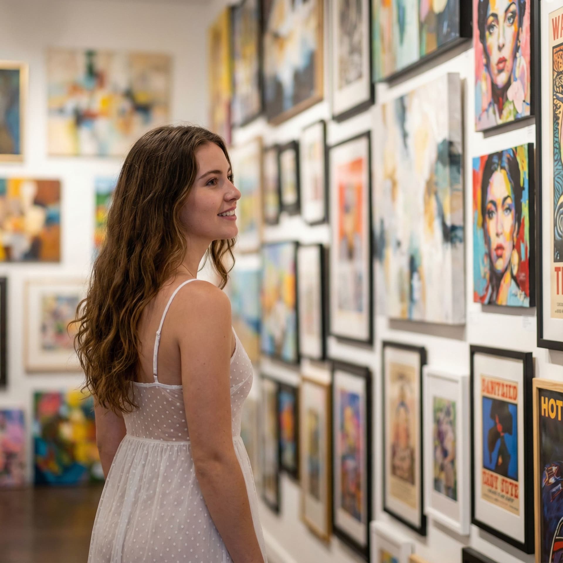 AI generated: Ultra-realistic 8K HD photography with skin detail. The image shows a young woman standing in front ...
