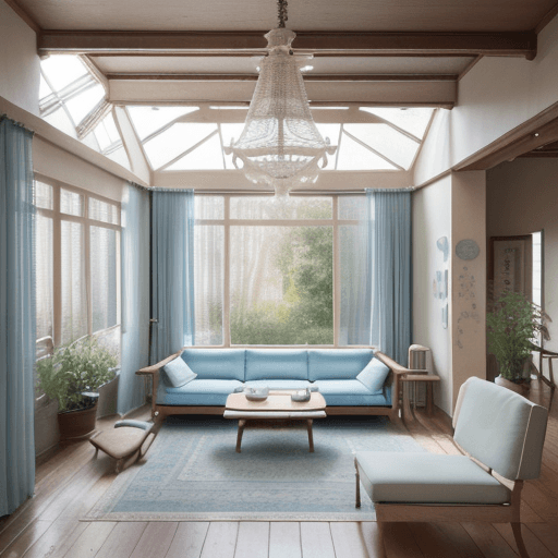 AI generated: High resolution photography interior design, dreamy sunken living room conversation pit, wooden floo...