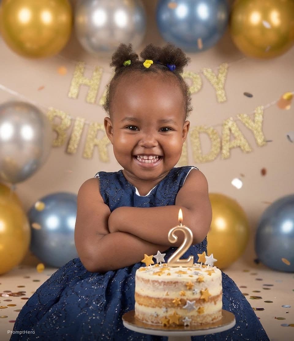 AI generated: happy birthday of 2 years