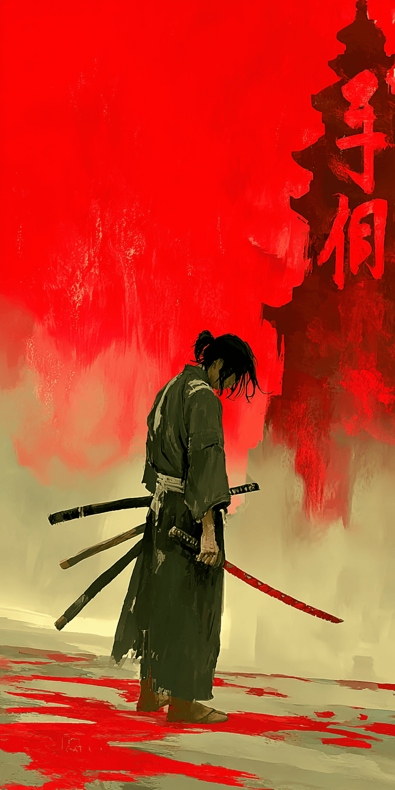 AI generated: Himura Kenshin --chaos 75 --ar 1:2 --sref 1172002389 --profile x3fq9up --stylize 750