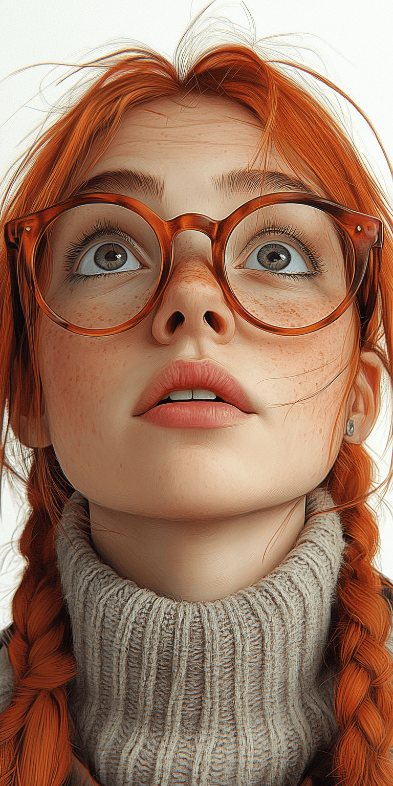 AI generated: Caricatures pencil drawing, cute woman, mid-20's, color pencils, in the style of street caricature a...
