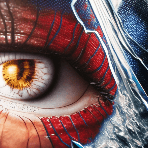 AI generated: Hyper realistic eye level  photo of spiderman fighting venom
