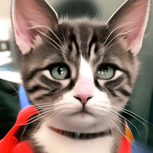 AI generated: Cute cat ear boy