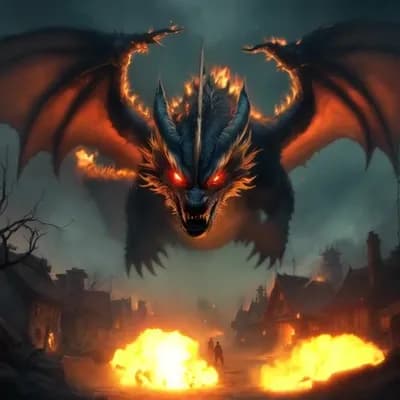 AI generated video: make this dragon move and make it look like cinematic 