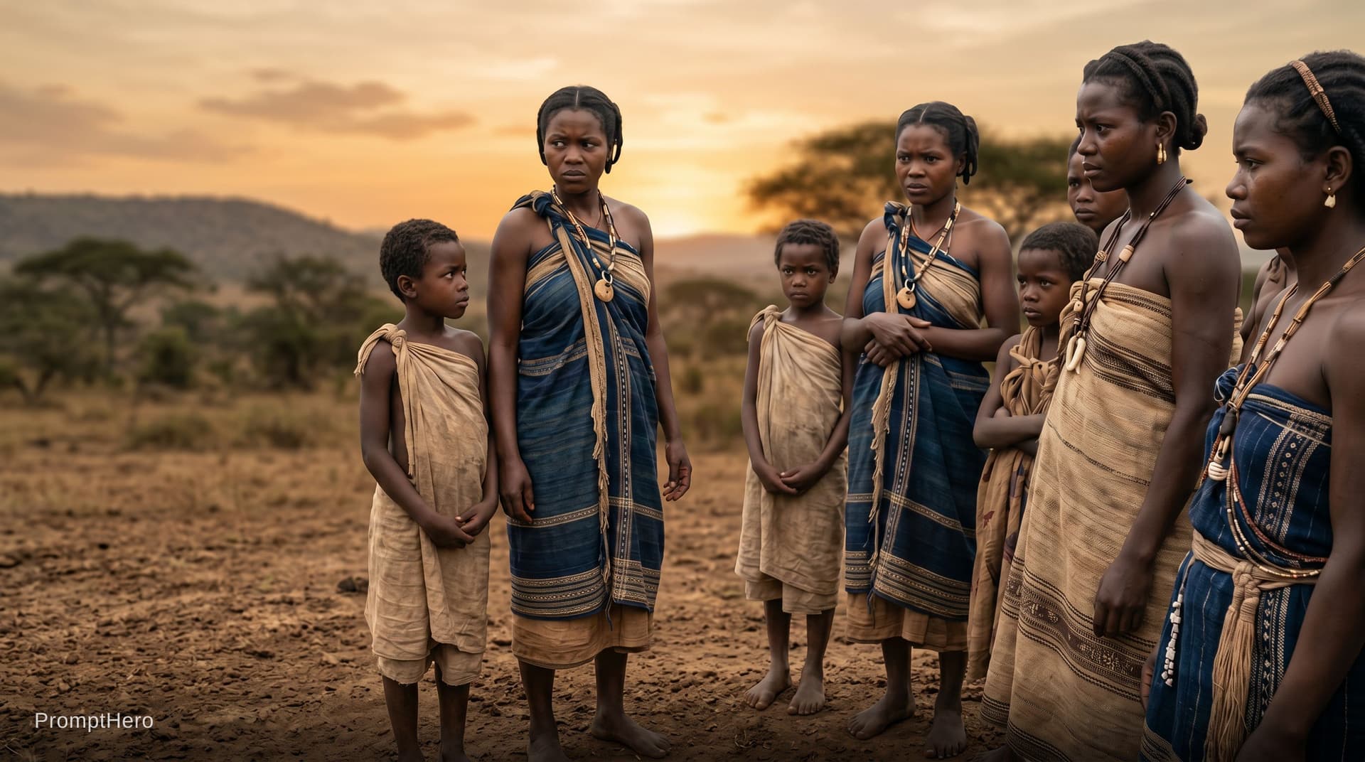AI generated: remove the white people end the image wit the little girl refine it
