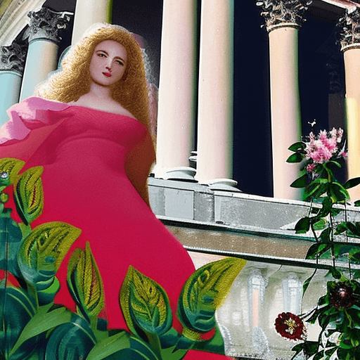 AI generated: In the renowned pantheon, a masterpiece unfolds, painted by a skilled artist. A stunning 18-year-old...