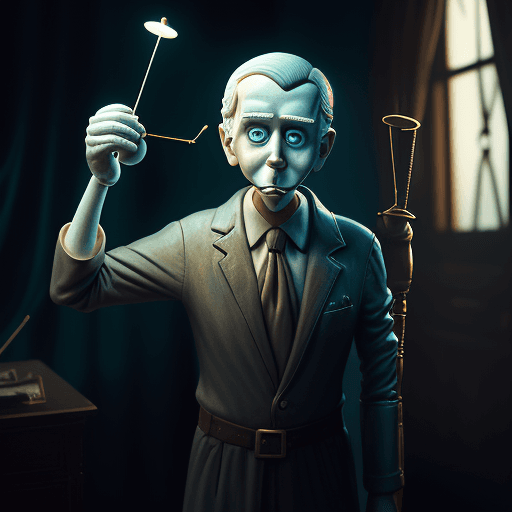 AI generated: liquid otherworldly cool dreamy Joe Biden as Pinocchio puppet with strings , cuddly, arrogant, power...