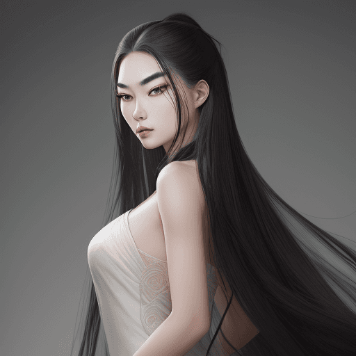 AI generated: A realistic photo of a stunning 21 year old chinese girl with a commanding presence. She has long, f...