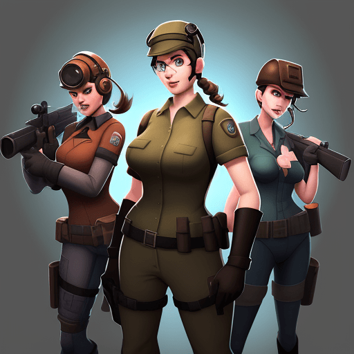 AI generated: Team Fortress 2 Fempyro
