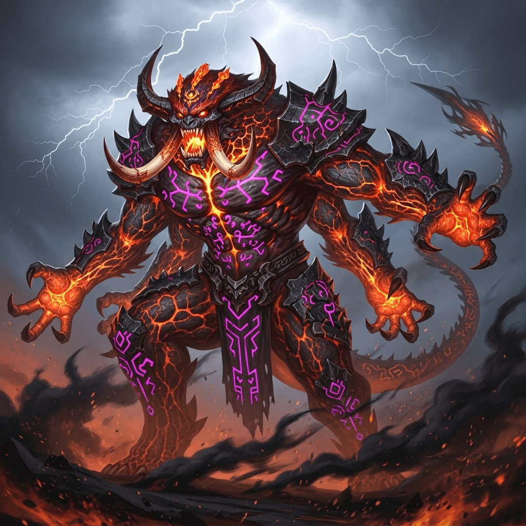 AI generated: "Create a hyper-realistic depiction of Ganon in his full demon form. He is a colossal, monstrous bea...