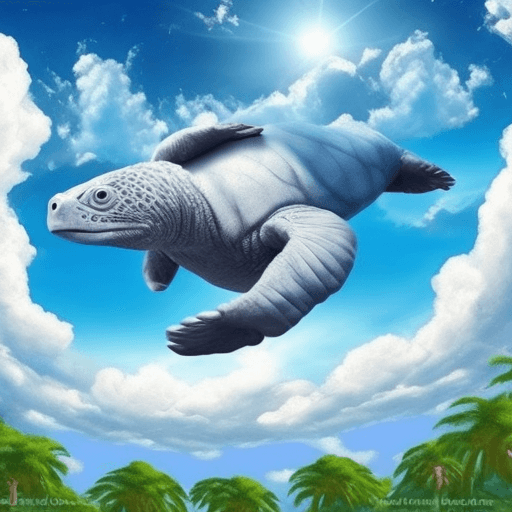 AI generated: Crea un animal manati al estilo animado con las manos alzadas al cielo, el fondo que sea en blanco.
...