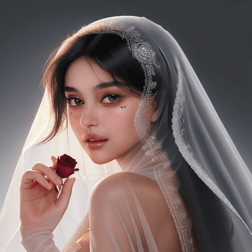 AI generated: "Her face was veiled in a delicate fabric, a symbol of her modesty and faith. Despite the veil, her ...