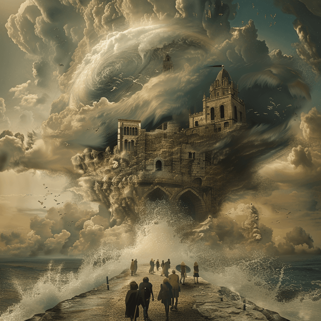 AI generated: surrealism dream-like scenarios featuring characters , a wide representation of people from around t...