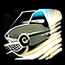 AI generated: An artistic and painterly graphic representation of a curvy road that transforms into industrial sha...