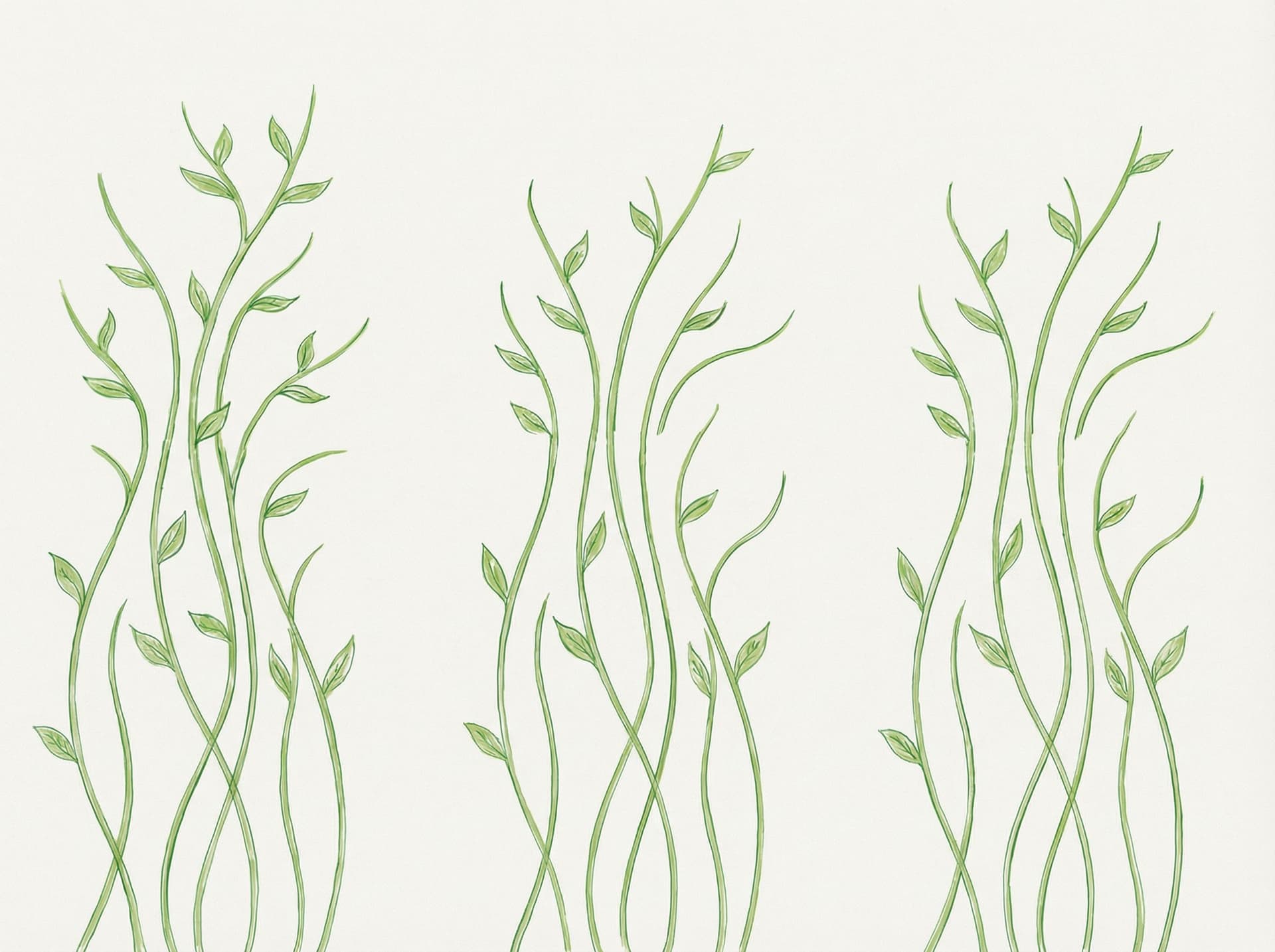 AI generated: Create a high-resolution, print-ready background featuring ONLY the green plant stems from the attac...
