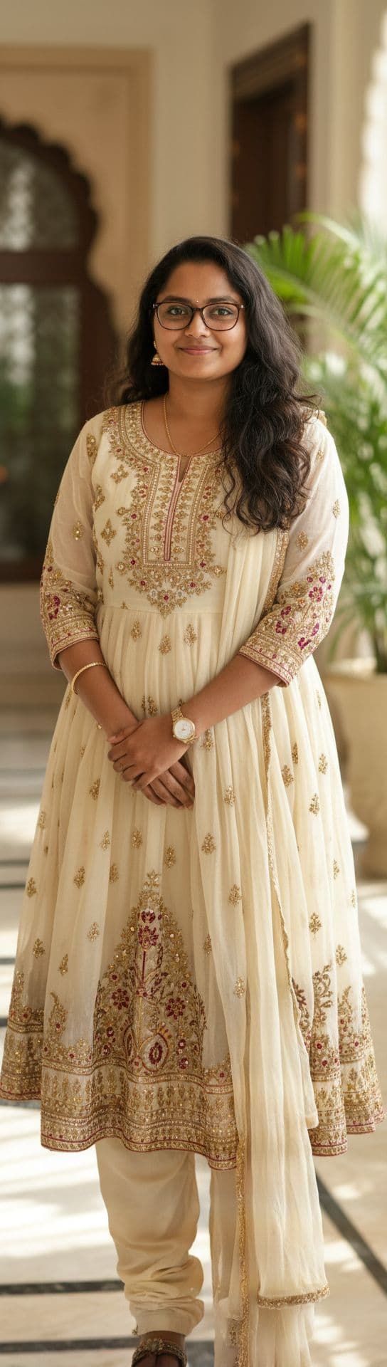 AI generated: A hyper-realistic portrait of the young Indian woman from the uploaded image (Google Gemini refineme...