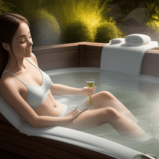AI generated: Capture a moment that reflects a healthy lifestyle, such as a person outdoors, relaxing in a spa. Th...